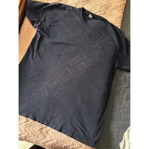 Y2K VINTAGE 2005 mtv Soft Goods graphic tshirt Manhattan Navy BLue Large